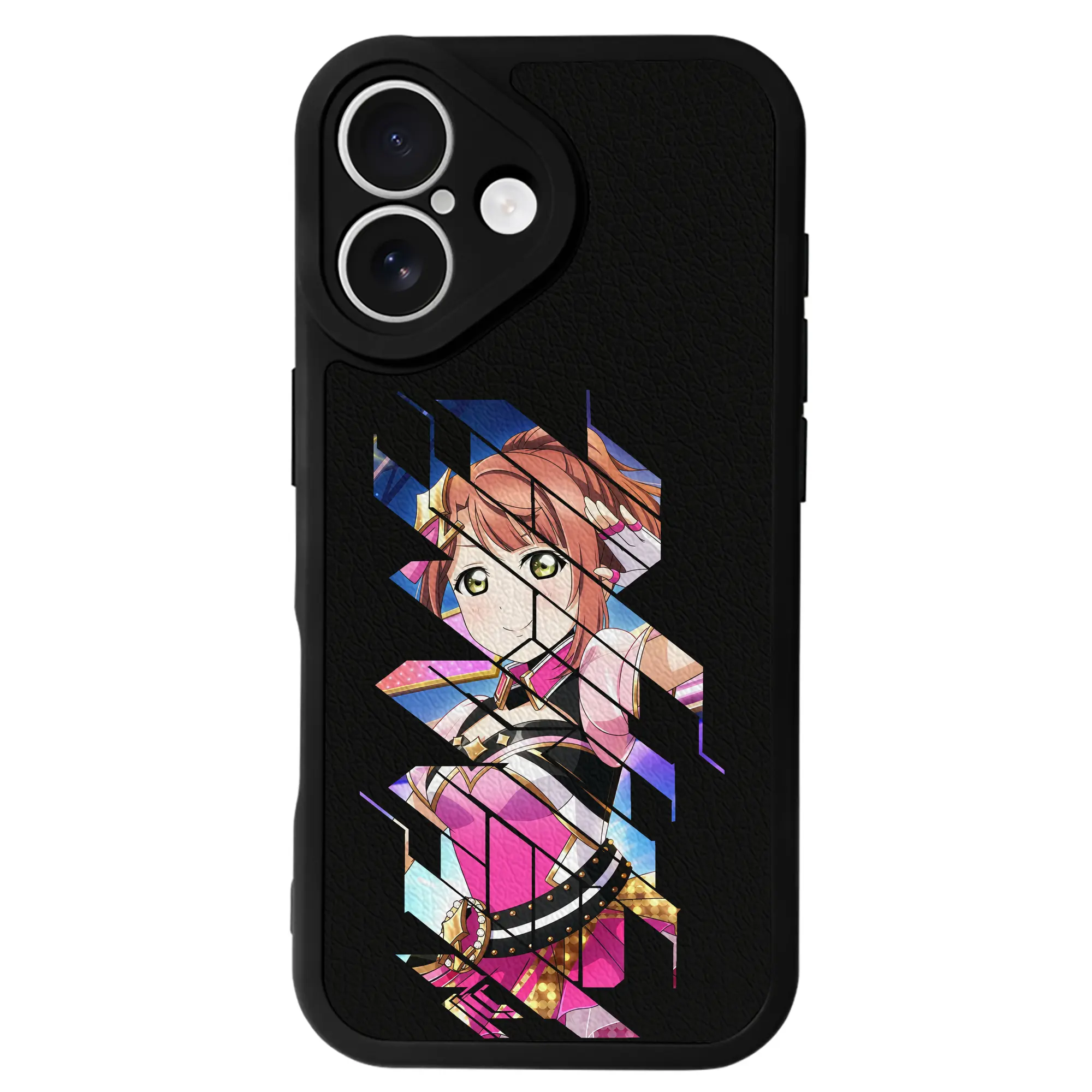 Love Live! グッズ,上原歩夢 - IPhone 16シリーズ対応 ・ シリコンスマホケース ・ レザー調 ・ 高精度フィット ・ 耐衝撃 ・ ワイヤレス充電対応 ・ 精密カット